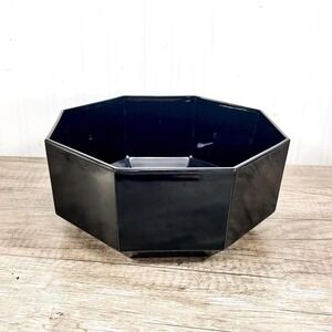 Black Octagon Serving Bowl - Arcoroc French Geometric Bowl